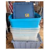 LOT OF 6 TOTES WITH LIDS