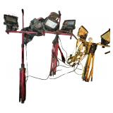 2 CRAFTSMAN DUAL SHOP LIGHTS, OTHER DUAL SHOP LIGHT, HANDHELD SHOP LIGHT - ALL UNTESTED