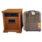 WOODEN INFRARED HEATER, RIVAL PORTABLE ELECTRIC SPACE HEATER