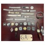ASSORTED WRISTWATCH PARTS, 13 WATCHES WITHOUT BANDS - 2 WORKING: WRANGLER HERO QUARTZ, NEPTUNE DIVING STYLE WATCH (CRYSTAL SCRATCHED/CRACKED) - ALL AS-IS/FOR PARTS OR REPAIR