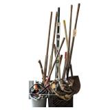 WRENCHES, WIRE PLIERS, CUTTERS, SOCKETS, SHOVELS, PRUNERS, 4’ LEVEL, POST HOLE DIGGERS, MATTOCK, T-SQUARE
