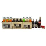 ASSORTED VINTAGE SODA BOTTLE LOT TO INCLUDE ROUTE 66 ROOT BEER BOTTLES IN CARRIERS, 2 COCA-COLA 75TH ANNIVERSARY BOTTLES, COCA-COLA BOTTLE, & TOY COCA-COLA DELIVERY TRUCK