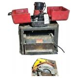 CRAFTSMAN ELECTRIC ROUTER IN HARD PLASTIC CASE, CRAFTSMAN 12-1/2-INCH BENCHTOP THICKNESS PLANER, DEWALT CIRCULAR SAW - ALL AS-FOUND/UNTESTED