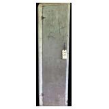 METALLIC 1-DOOR STORAGE CABINET - APPROX. 65.5" TALL X 17.25" WIDE X 12" DEEP