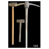 PICKAXE, 2 SLEDGEHAMMERS