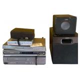 SONY DVD/CD PLAYER, EMERSON DVD/CD PLAYER, MAGNAVOX DVD RECORDER, MAGNAVOX DVD/VCR COMBO, SONY 100W SUBWOOFER, 2 SONY SPEAKERS, SYKIK SPEAKER