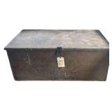 SOLID WOOD STORAGE BOX - APPROX. 16.25" TALL X 36.75" WIDE X 14.75" DEEP