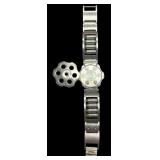 MAGNUM .357 COLT PYTHON NOBLE WRIST WATCH W/ ORIGINAL BAND MADE TO LOOK LIKE BULLETS - WORKING