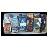 ASSORTED DVD MOVIES AND CASES TO INCLUDE INDIANA JONES AND THE KINGDOM OF THE CRYSTAL SKULL, THE LAST SAMURAI, TEENAGE MUTANT NINJA TURTLES, TRANSPORTER 2, THE ORPHANAGE, SE7EN, PAY IT FORWARD, HOT TU