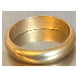 VINTAGE 14K GOLD WED-LOK WEDDING RING, 7.1 GRAMS