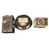 VINTAGE GENERAL ELECTRIC CLOCK/RADIO - WORKING, JENSEN RADIO/CD PLAYER - WORKING, VINTAGE JULIETTE 5 BAND 18 TRANSISTOR AM/FM RADIO - UNTESTED