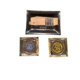 3 VINTAGE GLASS ADVERTISING ASH TRAYS: BELK, PROFFITT’S, FIRST FEDERAL