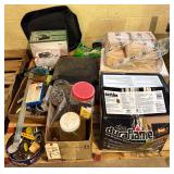 FASTENERS, SEAT COVER, LANDSCAPING CLOTH, BOLTS AND SCREWS, HAIRDRYER, PORTABLE AIR COMPRESSOR, CONDENSATE PUMP, FIRE STARTING LOGS, ETC.