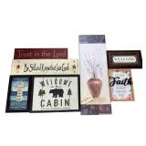 7 ASSORTED RELIGIOUS, DECORATIVE, AND INSPIRATIONAL SIGNS