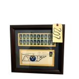 FRAMED TENNESSEE BICENTENNIAL 1776-1976 STAMP COLLECTION - FRAME APPROX. 13.5” X 15” OVERALL