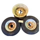 2 20.5 X 8.0-10 TIRES AND WHEELS, 16 X 8 TRACTOR RIM