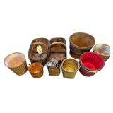 9 ASSORTED WOVEN BASKETS
