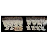 16 SILVER COLOR TRIM STEM GLASSES (APPEAR TO BE GORHAM)
