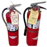 2 AMEREX ABC FIRE EXTINGUISHERS