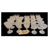 20 ETCHED STEM GLASSES