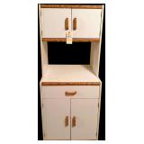 4-DOOR, 1-DRAWER STORAGE CABINET - APPROX. 63.5” TALL X 25” WIDE X 20” AT DEEPEST