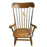 HARD ROCK MAPLE SPINDLE-BACK ROCKING CHAIR