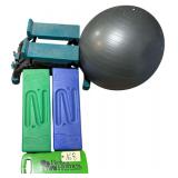 BODYSHAPING STEPPER, 2 PLASTIC BALANCE BOARDS, EXERCISE BALL, BETTER HOMES AND GARDENS KNEELING CUSHION