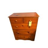 WOODEN 5-DRAWER CHEST
