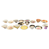 9 TEACUPS & 8 SAUCERS TO INCLUDE 2 UCAGO JAPAN (ONE CHIPPED/AS-IS), SEALY ROYAL CHINA JAPAN, CASTLE CHINA JAPAN, 2 OTHER JAPAN, 1 MARKED HAND PAINTED, ETC.