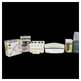 NUTRI-BULLET, BLACK & DECKER POWER PRO MIXER, PROCTOR-SILEX 4-SLOT TOASTER, HAMILTON BEACH SANDWICH PRESS, MR. COFFEE COFFEE GRINDER