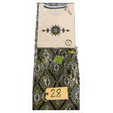 VERA BRADLEY SIZE LARGE TEE SHIRT, PAIR OF VERA BRADLEY SIZE MEDIUM PANTS - BOTH NEW IN PACKAGING