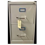 2-DRAWER METAL FILING CABINET W/ LOCK AND KEYS