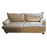 MICROFIBER SOFA - APPROX. 90” FROM OUTER ARM TO OUTER ARM