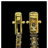 925 STERLING SILVER W/ GOLD OVERLAY CLASSIC DIAMOND TENNIS BRACELET AND A MULTI-TONE GOLD LINK BRACELET WITH DIAMOND TYPE STONE (CZ OR CRYSTAL GLASS) ACCENTS. BOTH MARKED 925. TOTAL WEIGHT FOR BOTH IN