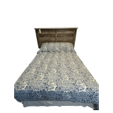 FULL-SIZE WOODEN BED FRAME - MATCHES LOTS #17, #18, & #19
