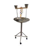 METAL ROLLING PARROT PLAYSTAND/PERCH