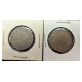TWO UNITED STATES BARBER V NICKELS, 1900, 1903