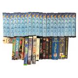 APPROX. 35 VHS TAPES TO INCLUDE: 21 THE MONKEES COLLECTOR’S EDITION, THE MONKEES OUR FAVORITE EPISODES, JUSTUS, THE CHRISTMAS SHOW, HEY HEY WE’RE THE MONKEES, HOW THE GRINCH STOLE CHRISTMAS, FREE 