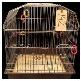 BIRD CAGE (NEEDS CLEANING) - APPROX. 22" TALL X 17.5" WIDE X 14" DEEP