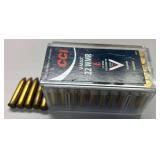 FULL 50 ROUNDS OF .22 MAGNUM AMMUNITION, PLUS 5 LOOSE ROUNDS.
