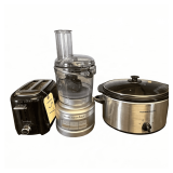 HAMILTON BEACH TOASTER, HAMILTON BEACH SLOW COOKER, KITCHEN AID FOOD PROCESSOR