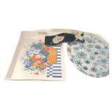 Floral Plastic Tray, Snowflake Tray, Santa Bag