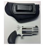 SMALL NORTH AMERICAN ARMS INC. .22 MAGNUM 5 SHOT REVOLVER,SERIAL NUMBER PG4466, WITH BLACKHAWK HOLSTER