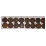 16 U.S. INDIAN HEAD PENNIES, ALL APPEAR TO BE 1900 DATE.