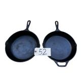 2 10.5” SKILLETS TO INCLUDE 1 LODGE BRAND