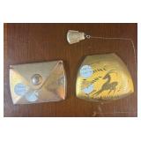 VINTAGE GOLD TONE LADY’S COMPACTS, AS-IS, 1 GOLD TONE LOCKET ON AS-IS CHAIN.