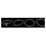 4 Sterling Silver Bracelets