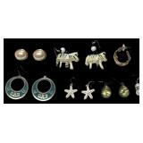 5 Pairs Fashion Earrings, Mismatched Singles