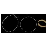 Gold-Tone Floral Hinged Bracelet, Silver Chokers