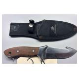 WINCHESTER HUNTING KNIFE WITH NYLON SHEATH, NEEDS CLEANING, BRADS ON SHEATH RUSTY, AS-FOUND.